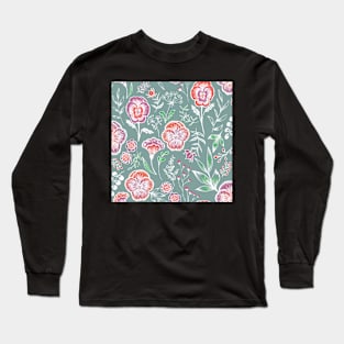 Pansy floral garden Long Sleeve T-Shirt